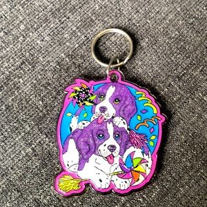 Vintage Lisa Frank Puppy Keychain